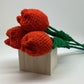 Handmade Fair Trade Wool Tulip – Eco-Friendly, Crocheted, Unique Floral Decoration
