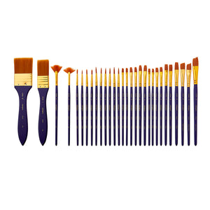 Studio Golden Nylon Brush Set - 30 Pieces