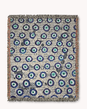 Evil Eye Energy Woven Blanket