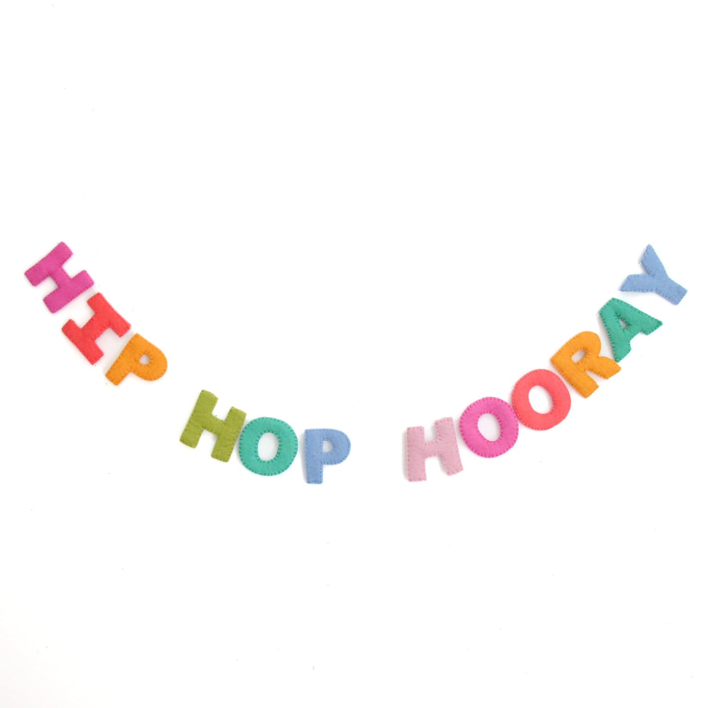 Hip hop hooray felt garland
