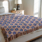 Dusty Pink Evil Eye Woven Blanket
