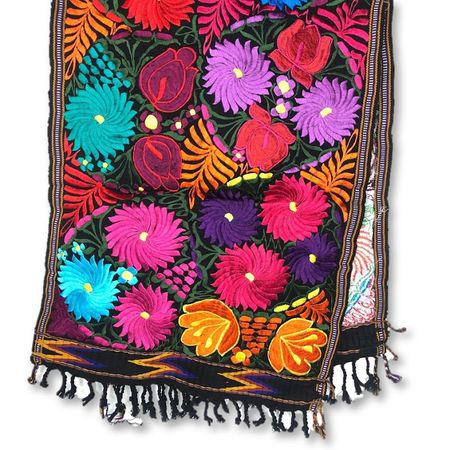 Flower Embroidered Table Runner - Guatemala
