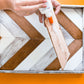 Chevron Wood Tray Kit