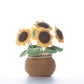 Sunflowers. Potted Flower Amigurumi DIY Crochet Kit Wizardi F07N8-M28