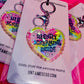Silently Screaming Inside Holographic Heart Holographic Keychain