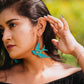 Turquoise Sparrow Hoops