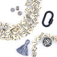 Black & White Dice Beads, Hand Carved Game Beads, 10-12mm