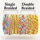 Rainbow or Gold Braided Thai Buddhist Temple Bracelets, Mantra Bangle, Sizes Available