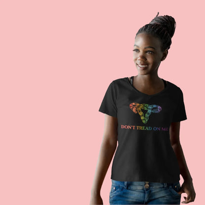Don’t Tread On Me Rainbow Uterus Unisex T-Shirt