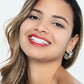 Faceted Lucite Huggie Hoop Earrings