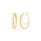 Enamel Double Oval Hoop Earrings