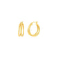 Enamel Double Hoop Earrings