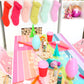 Rainbow stripe table runner