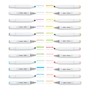 Double-Ended Alcohol Markers 24 Pastel Colors