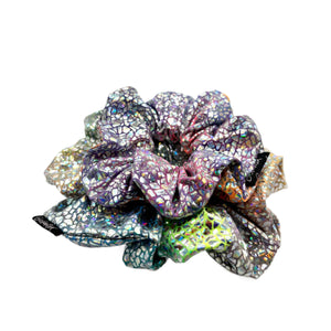 Holographic Tie Dye Mommy & Me Scrunchie Set