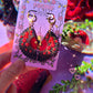 Halloween Folding Fan Earrings