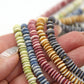 Bead Bundle: Handmade Saucer Heishi Disc Spacer Bone Beads, 6x2mm, 5 Strands & Colors, 400+ Beads