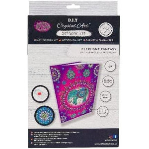 Elephant Fantasy Crystal Art Notebook Kit Craft Buddy