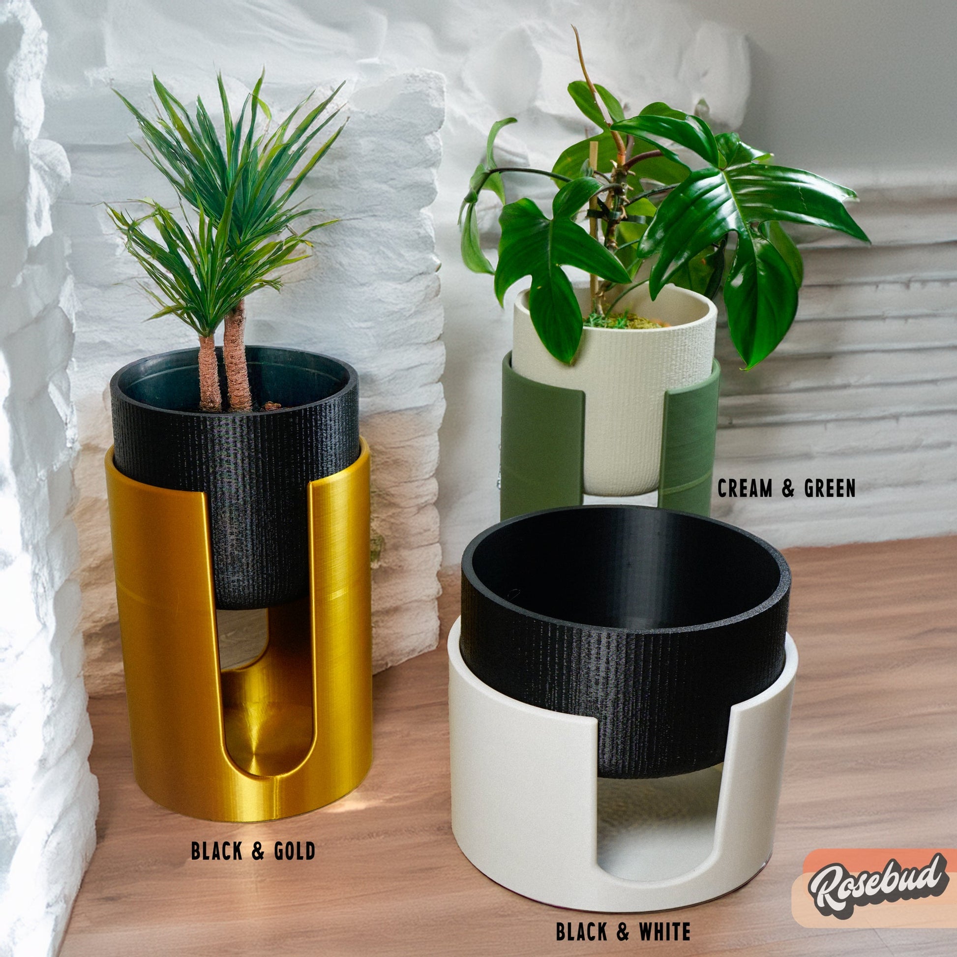elevated plant pot stand Modern Elevated Planter and Plant Stand Set