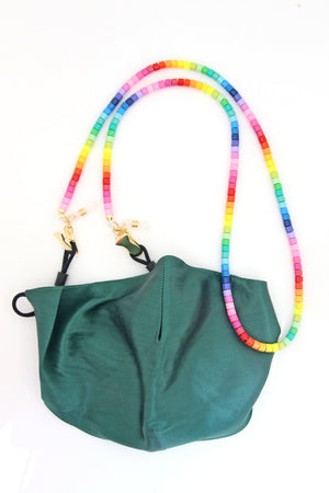 Rainbow Enamel Bead Sunglass Necklace, Eyeglass Strap, Mask Chain