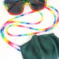 Rainbow Enamel Bead Sunglasses Necklace Kit, ready to wear or DIY Mask Chain