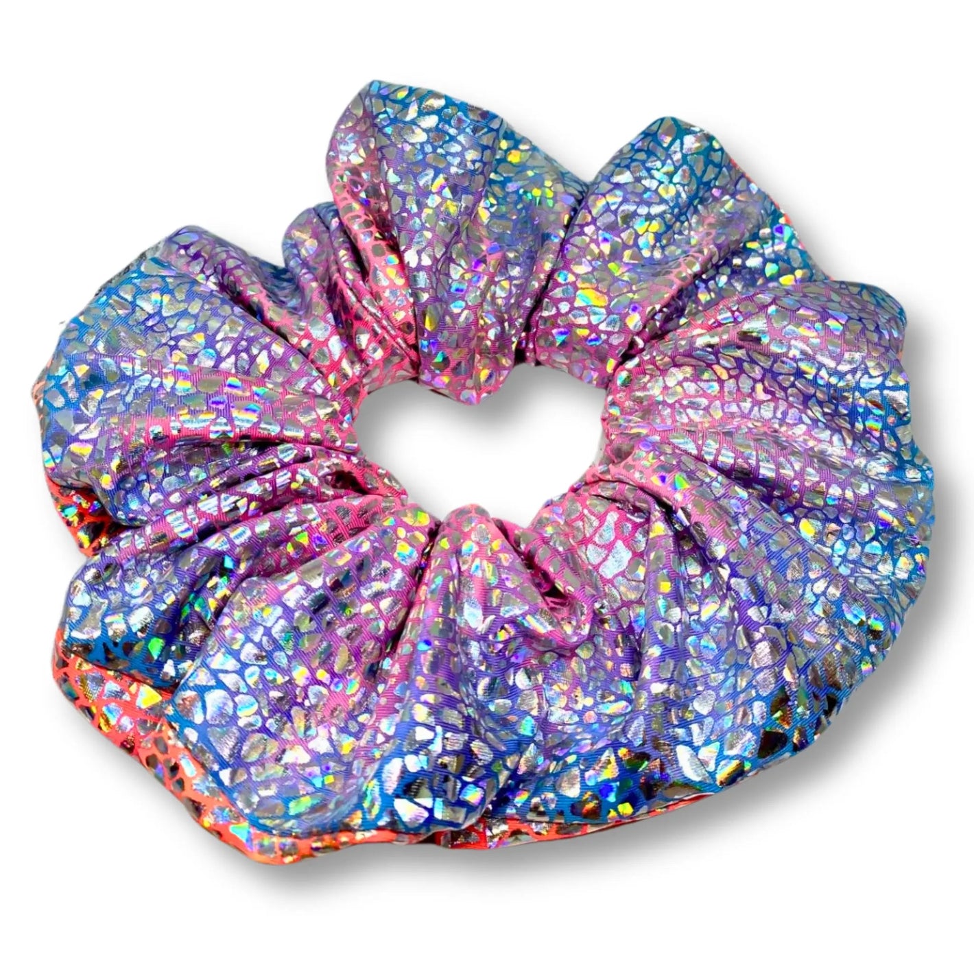 Holographic Tie Dye Scrunchie