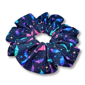 Neon Bats Halloween Bullet Scrunchie