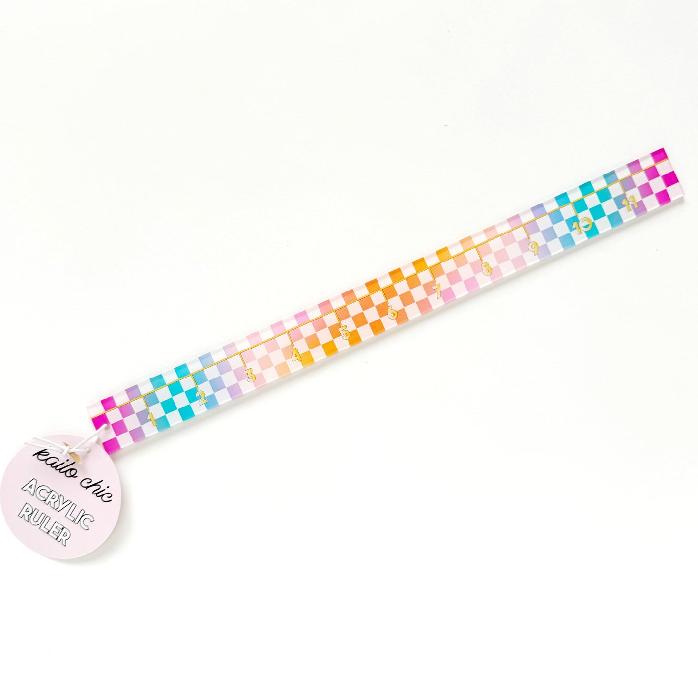 Ombre Checkerboard Acrylic Ruler