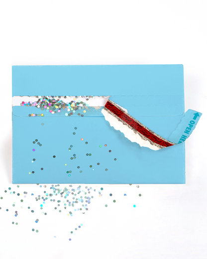 Blue Glitter Trap Envelope (1-Pack)