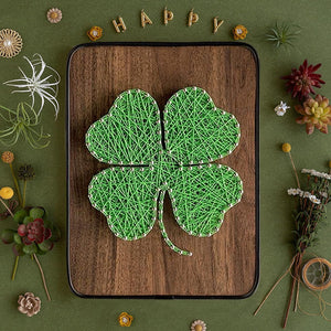 String Art DIY Kit - Four Leaf Clover. Wizardi Craft Kit F07-M12-3-DH5015