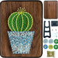 String Art DIY Kit - Potted Cactus. Wizardi Craft Kit F07-M12-3-DH9010