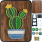 String Art DIY Kit - Cactus. Wizardi Craft Kit F07-M12-3-DHBC18329