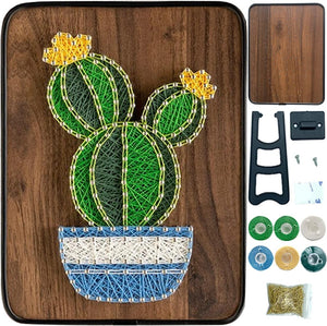 String Art DIY Kit - Cactus. Wizardi Craft Kit F07-M12-3-DHBC18329