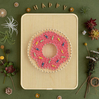 String Art DIY Kit - Donut. Wizardi Craft Kit F07-M12-3-DHBC28012