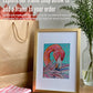 Garnet Flamingo - Greeting Card / Fine Art Print