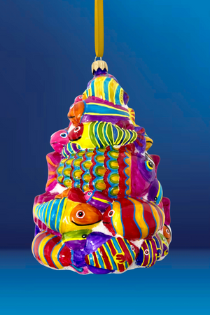 Festival of Fish Tree Glass Ornament