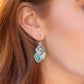 Blue Abalone Fire Sterling Silver Cluster Earrings