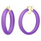 Frosted Lucite Hoop Earrings