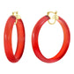 Frosted Lucite Hoop Earrings