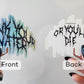 Heavy Metal Band Font Drink Your Water Holographic Sticker, 3 x 2.4 in