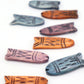 Fish Pendant: Hand Carved Bone Focal Bead, 15x45mm, 1 pc, 3 pcs