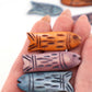Fish Pendant: Hand Carved Bone Focal Bead, 15x45mm, 1 pc, 3 pcs