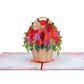 Basket of Roses Pop Up Card - 5"x7"