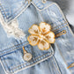 Pearl Hibiscus Floral Pin