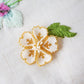 Pearl Hibiscus Floral Pin