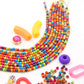 Fruity Pebbles Colorful Handmade Rondelle Spacer Bone Beads, 4x3mm, 10" Strand, 85+ beads