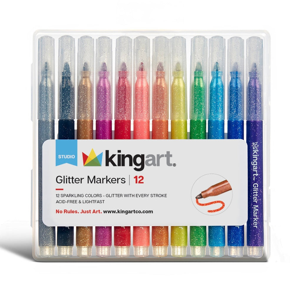 Glitter Markers 12 Colors