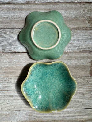 Green Ceramic Catch All Jewelry / Trinket Dish