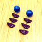 Deep Purple & Blue Cloud Moonglow Earrings *