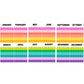 Rainbow stripe wall calendar